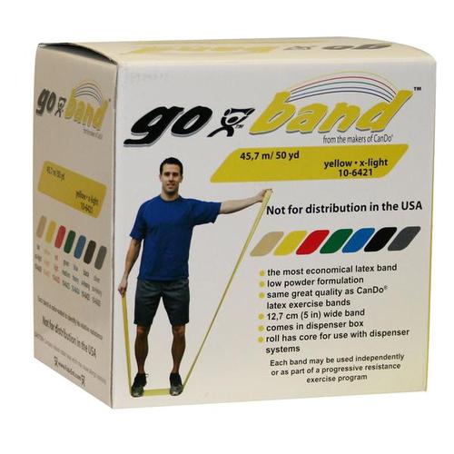 CanDo Go-band, yellow 50yard | Alternativa a las mancuernas, 1018054 [W72050], Bandas de entrenamiento