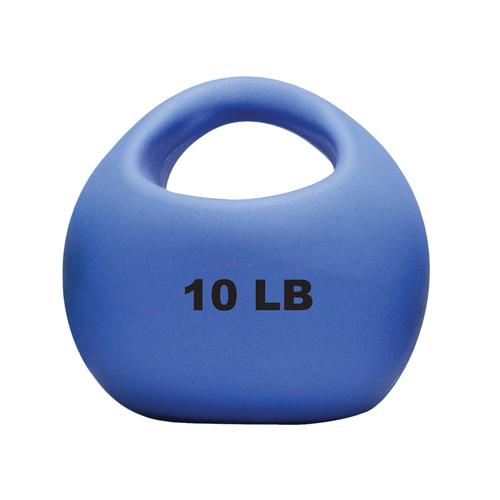 CanDo&reg; One Handle Medicine Ball, 10 lb Blue, W72165, Weights