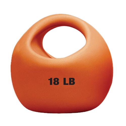 CanDo&reg; One Handle Medicine Ball, 18 lb Gold, W72168, Weights