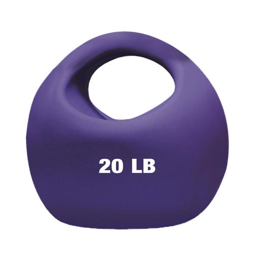 CanDo&reg; One Handle Medicine Ball, 20 lb Purple, W72169, Weights