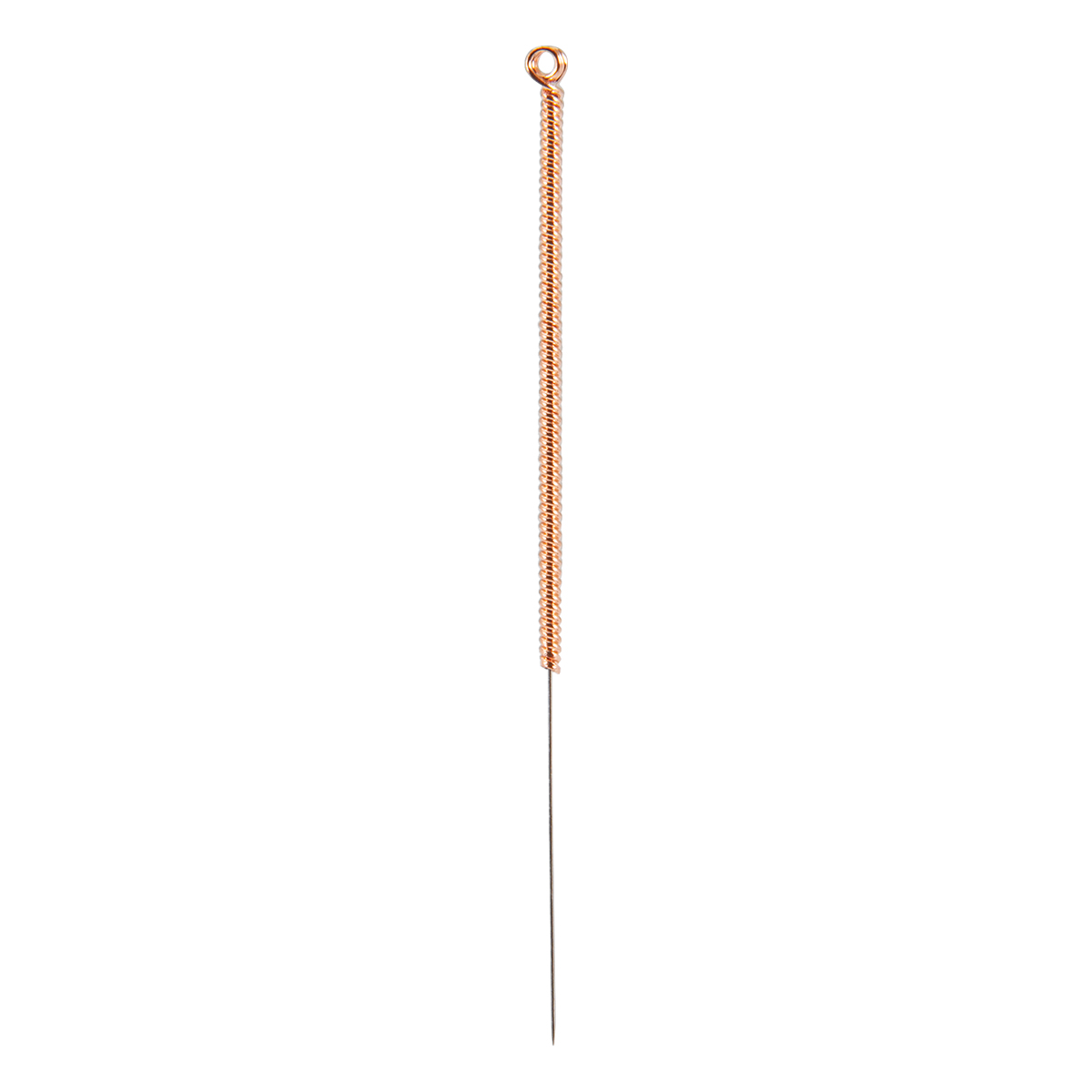 Aguja de acupuntura de acero siliconado con mango de acero sin cabeza y sin  guía 0,16x6,5 mm./40x0,25 cun