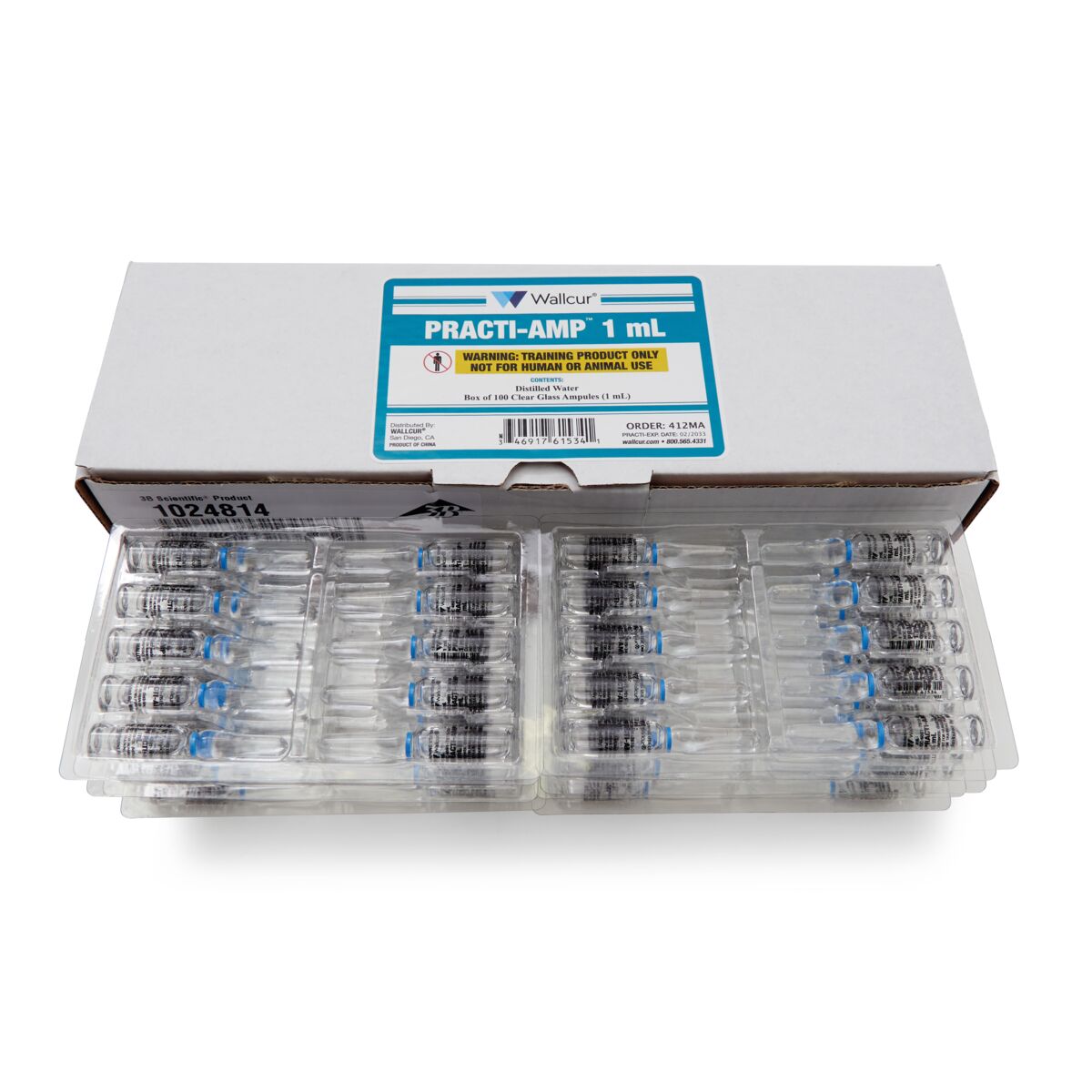 Practi-Ampolla 1mL (Paquete de 100) | 1024814 | Wallcur | 412MA ...