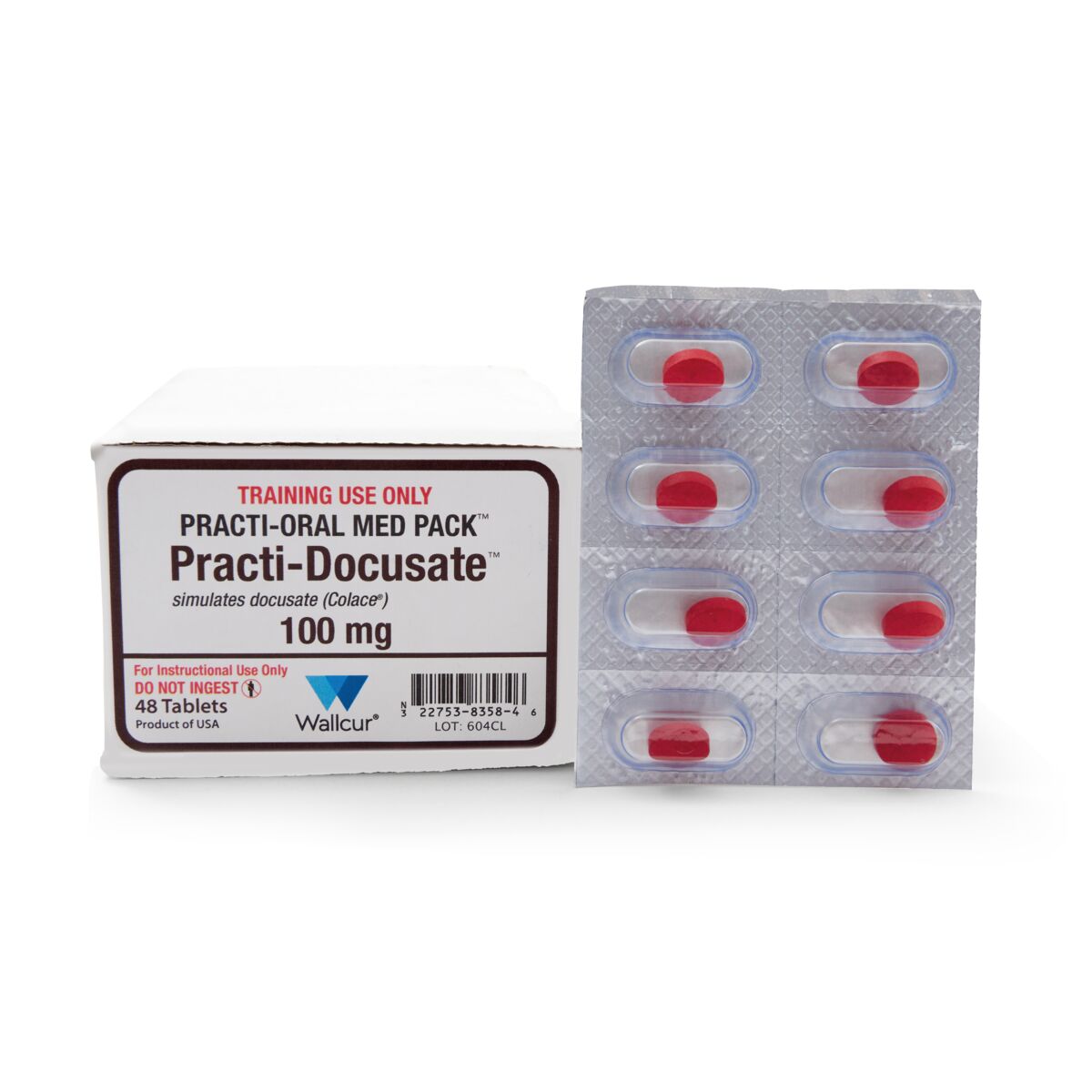 Practi-Docusate 100mg Oral-Unit Dose (48 Tablets) | 1024951 | Wallcur ...