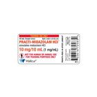 Practi-Midazolam HCl 10mg/10mL injekciós üveg címke (×100), 1025055, Egészségügyi Szimulátorok