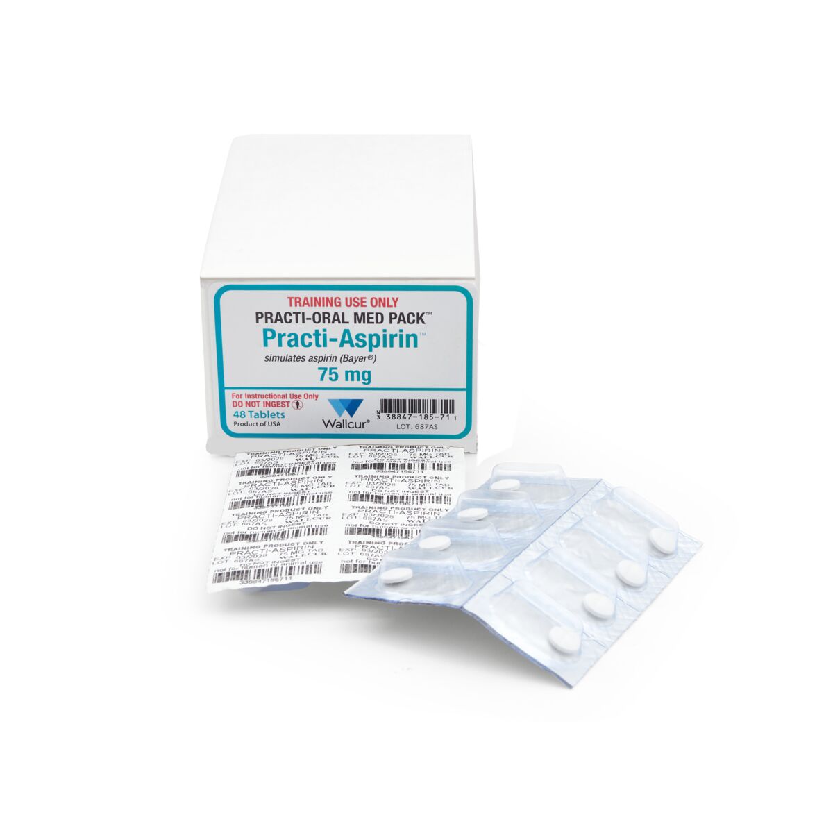 Practi-Aspirin 75mg Oral Unit-Dose (48 Tablets) | 1026213 | Wallcur ...