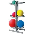CanDo Plyometric Ball Rack - Two-Sided - Holds 6 Balls, 3010326, Exercise Balls