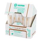 SEIRIN &reg; J-t&iacute;pus &ndash; &ouml;sszehasonl&iacute;thatatlanul gyeng&eacute;d 0,30 mm &aacute;tm&eacute;rőjű 30 mm hossz&uacute; barna, 1002426 [S-J3030], Akupunkt&uacute;r&aacute;s tűk SEIRIN (Small)