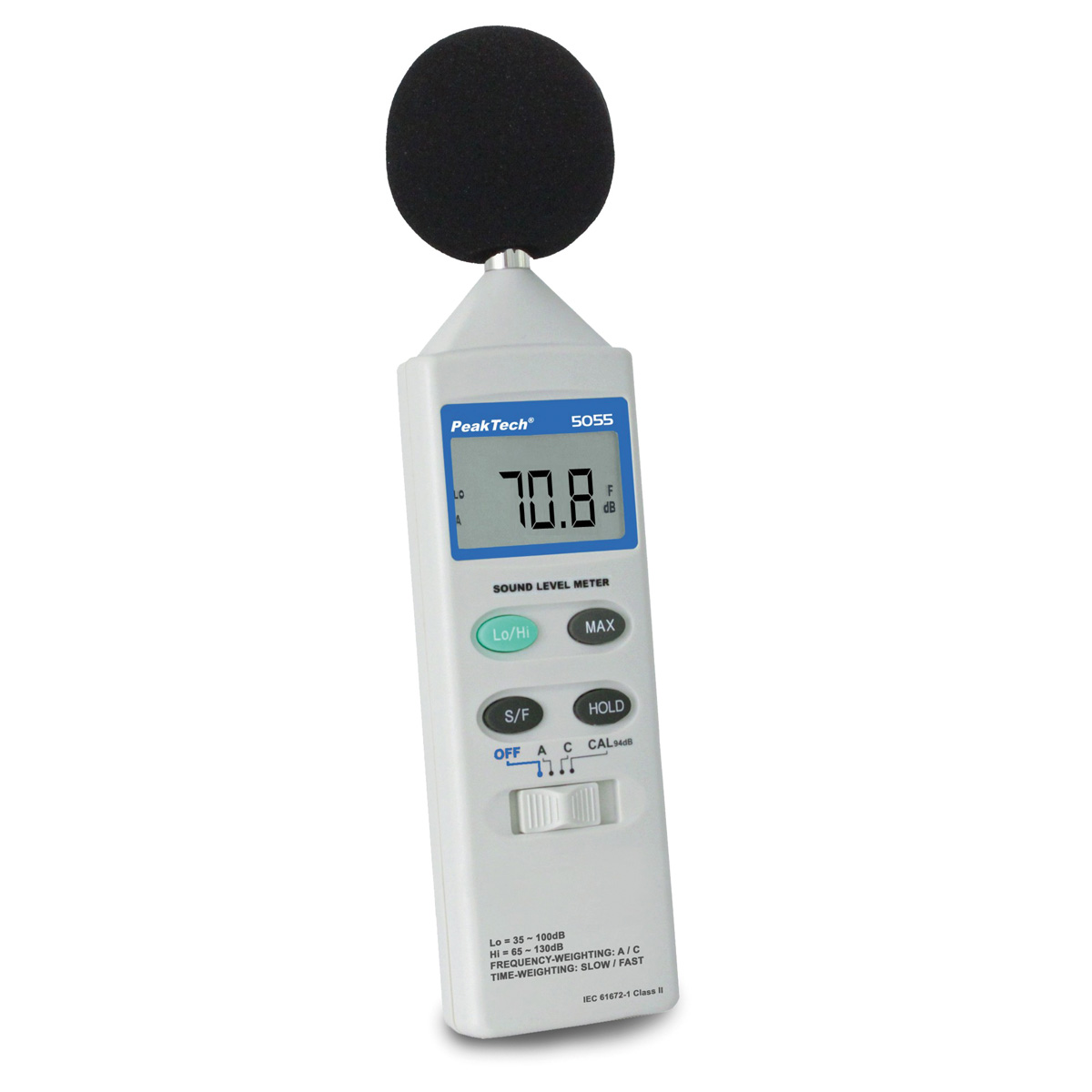 Lector de nivel de sonido medidor de decibelios 3 en 1 + humedad y  temperatura. Medidor de ruido en el aula, Spl & Db M