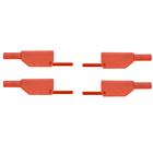 Pair of Safety Experiment Leads, 75cm, red, 1017716 [U13817], Experiment Leads and Cables