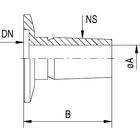 Flangia di raccordo DN 16 KF &ndash; anima NS 19/26, 1002929 [U14516], Pompe per vuoto&nbsp;- Accessori (Small)