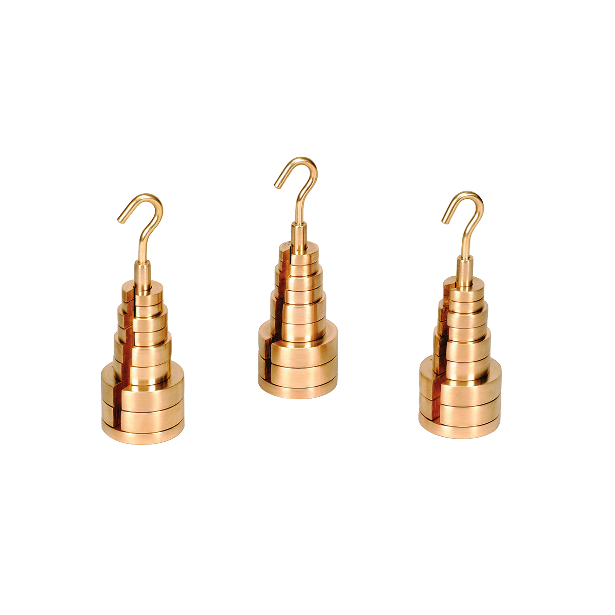 Supports Avec Masses à Fente En Laiton - Pack De 3 Jeux (5g, 10g, 20g, 50g), Pour Physique Ou éducation