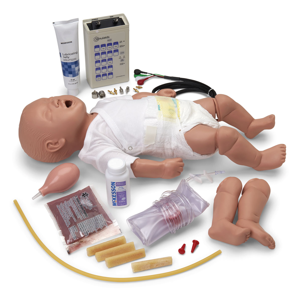 Reanimationspuppe mit EKG-Simulator - 1005759 - W44608 - Simulaids -  101-091U / PP00091U / SB32199U - ALS Neugeborene - 3B Scientific