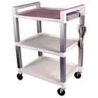 Three Shelf Poly Cart with Power Strip, W56110P, Massage Carts