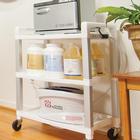 Three Shelf Poly Cart with Power Strip, W56110P, Carts (Small)
