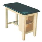 AM-624 Armedica Mfg. Taping Treatment Table with End Shelf Forest Green, W64365, Mesas para tratamiento deportivo y vendajes