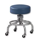Adj. Chrome Stool w/ round foot ring, W65057, Stools and Chairs