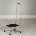 Bariatric Chrome Step Stool w/ Handrail, W65069H, Stools and Chairs
